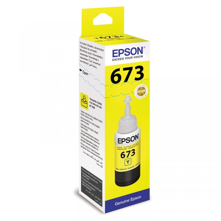 Картридж струйный Epson C13T67344A желтый для Epson L800 (1800стр.)