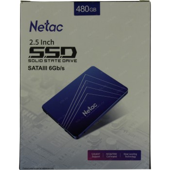 SSD 2.5" Netac 480Gb N535S Series <NT01N535S-480G-S3X> Retail (SATA3, up to 540/490MBs, 3D TLC, 7mm)
