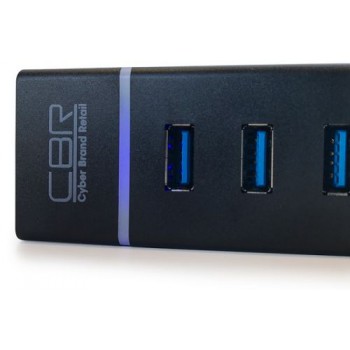 USB 3.0 концентратор CBR CH 157, 4 порта. Поддержка Plug&Play. Длина провода 50+-3см. LED-подсветка.