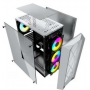 Корпус Powercase Rhombus X4 White, Tempered Glass, Mesh, 4x 120mm 5-color LED fan, белый, ATX  (CMRM