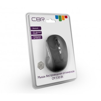 Мышь беспроводная, оптическая, CBR CM 531Bt Black, Bluetooth 5.0, 800/1200/1600 dpi, 3 кнопки и коле