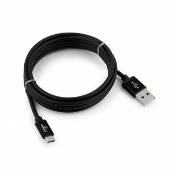 Кабель USB 2.0 Cablexpert, AM/Type-C, серия Silver, длина 1.8м, черный, блистер