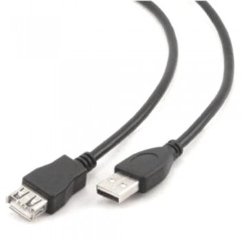 Кабель удлинит. USB2.0 Pro Cablexpert 2xAM/AF, 1.8м, экран, черный, пакет