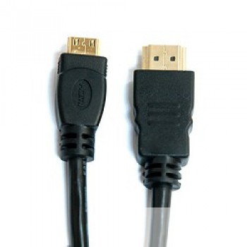 Кабель miniHDMI C (M) - HDMI A (M), V1.4, длина 0.3м, в пакете