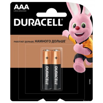 Батарейка Duracell LR03-2BL BASIC CN (24/96/14592)