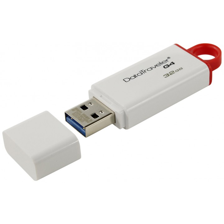 Флеш Диск 32GB Kingston DataTraveler G4 DTIG4/32GB USB3.0 белый