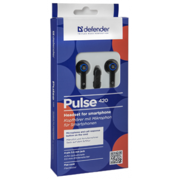 Гарнитура Defender Pulse-420 Black/blue 