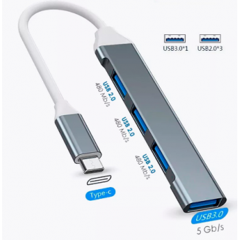 Type-C Hub разветвитель USB 4 порта