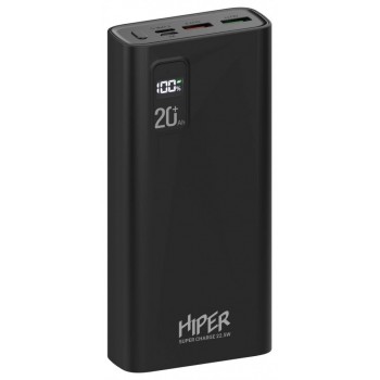 Мобильный аккумулятор Hiper FAST 20000 20000mAh 5A QC PD 3xUSB черный (FAST 20000 BLACK)