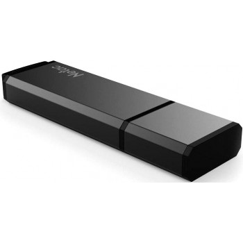 Флеш Диск Netac U351 16Gb <NT03U351N-016G-30BK>, USB3.0, с колпачком, металлическая чёрная
