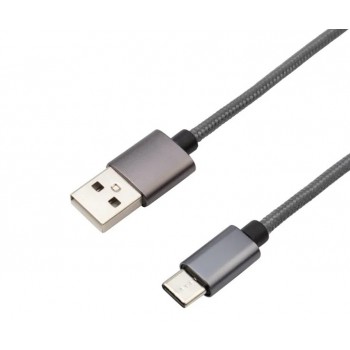 Кабель USB-Type-C/3A/nylon/grafit/1m/REXANT