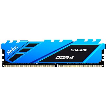 DDR 4 DIMM 16Gb PC21300, 2666Mhz, Netac Shadow NTSDD4P26SP-16B   C19 Blue, с радиатором