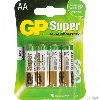Батарея GP Super Alkaline 15A-BC4 AA (4шт)
