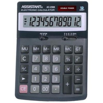 Калькулятор настольный Assistant черный 12-разр.