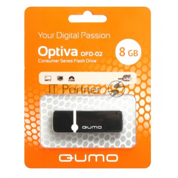 Флэш Диск QUMO 8GB Optiva 02 Black QM8GUD-OP2-black