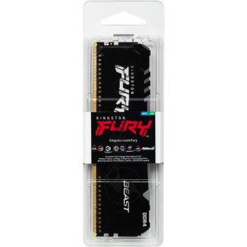 Модуль памяти Kingston DRAM 8GB 3600MHz DDR4 CL17 DIMM FURY Beast RGB EAN: 740617319101