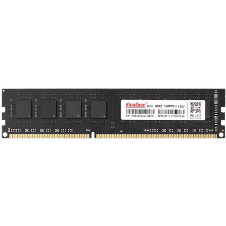 Память Kingspec 8Gb DDR3L 1600MHz KS1600D3P13508G RTL PC3-12800 CL11 DIMM 240-pin 1.35В