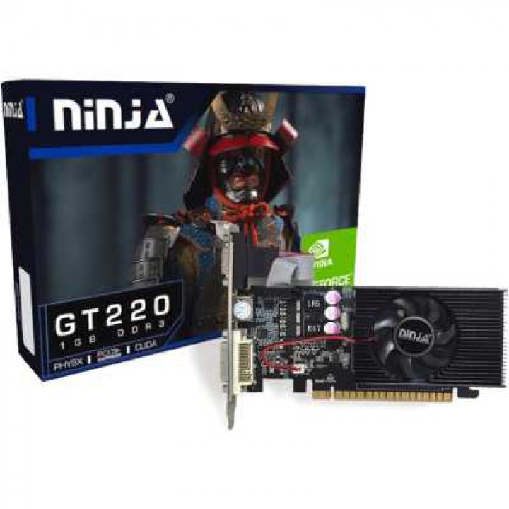 Видеокарта Sinotex Ninja NH22NP013F, GT220 PCIE (48SP) 1G 128BIT DDR3 (DVI/HDMI/CRT) RTL