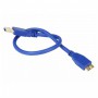 Кабель USB 3.0 Pro Cablexpert, AM/microBM 9P, 30см, экран, синий, пакет