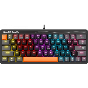 Механическая клавиатура Black Raven GK-417 RU, 3цвета, радужная, 63кнопки