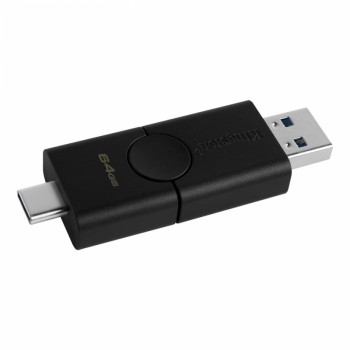 Флеш Диск Kingston 64Gb DataTraveler DUO <DTDE/64GB>, USB Type-A и  USB Type-C