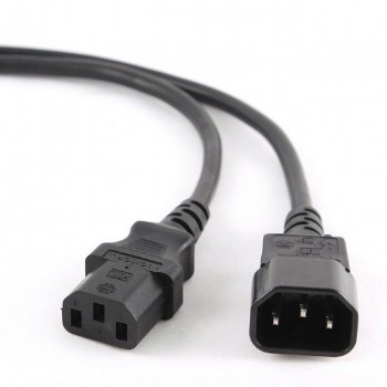 Шнур (кабель питания) Cablexpert ПВС-АП 3*0,75 C13С14, черный, 1,0 м  {150}