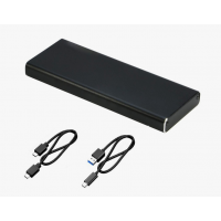 Корпус для жесткого диска SSD M2 NVME Key-M JMS583 - Type-C , USB 3.0 алюминиевый черный с двумя про
