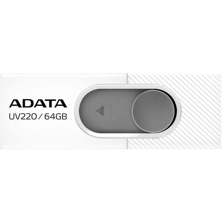 Флеш диск 64Gb A-Data UV220 AUV220-64G-RWHGY USB2.0 белый/серый