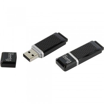 Флеш диск 64Gb Smartbuy Quartz SB64GBQZ-K USB2.0 черный