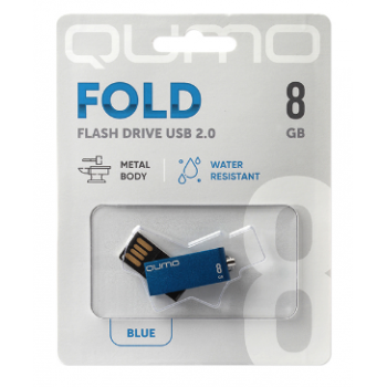 Флэш Диск QUMO 8GB Fold QM8GUD-FLD-Blue