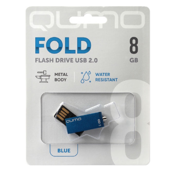 Флэш Диск QUMO 8GB Fold QM8GUD-FLD-Blue
