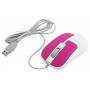 Мышь Gembird MOP-410-P, USB, фиолетовый,  3 кнопки+колесо кнопка, soft touch, 1600 DPI, кабель 1.5м
