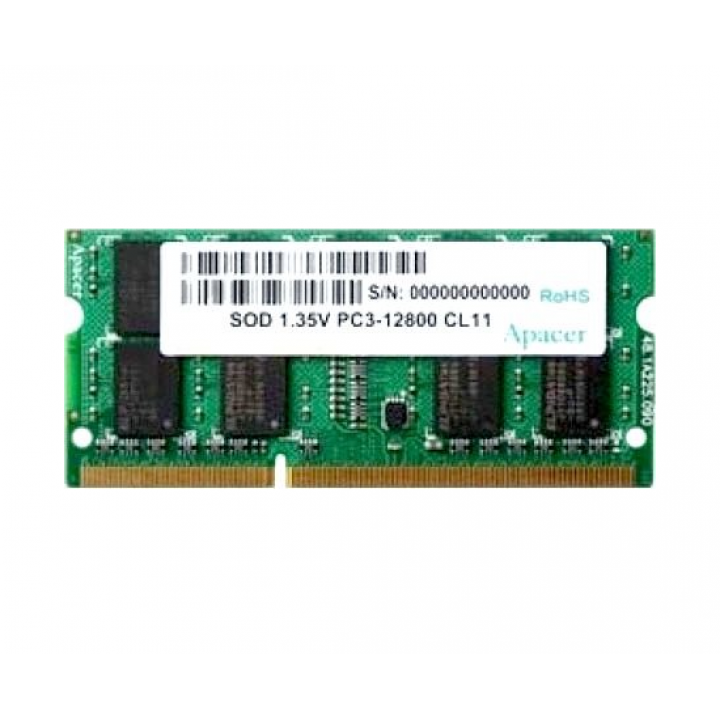 Оперативная память Apacer 4Gb DDR3 1600MHz (pc-12800) SO-DIMM 1,35V Apacer Retail AS04GFA60CATBGJ/DV