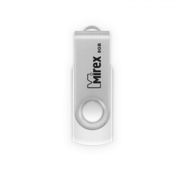 Флеш диск 16GB Mirex Swivel, USB 2.0, белый