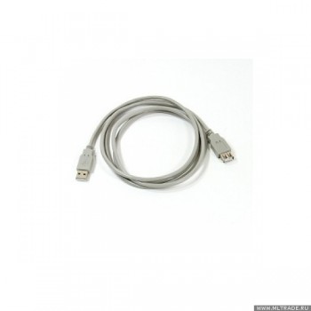 Кабель удлинительный Aopen/Qust  USB2.0 AM/AF 1.8m серый (ACU202-1.8MG)