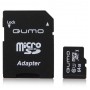 Флеш Карта MicroSD 64Gb QUMO QM64GMICSD10U1 {MicroSD Class 10 UHS-I, SD adapter}