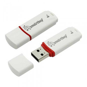 Флеш Диск Smartbuy USB Drive 8Gb Crown White SB8GBCRW-W