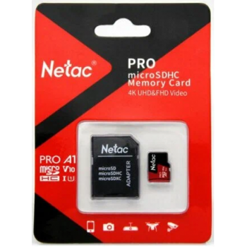 Флеш-накопитель NeTac Карта памяти Netac MicroSD card P500 Extreme Pro 16GB, retail version w/SD ada
