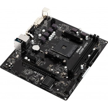 Материнская плата Asrock A320M-HDV R4.0 Soc-AM4 AMD A320 2xDDR4 mATX AC`97 8ch(7.1) GbLAN RAID+VGA+D