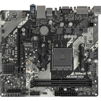 Материнская плата Asrock AB350M-HDV R4.0 Soc-AM4 AMD B350 2xDDR4 mATX AC`97 8ch(7.1) GbLAN RAID+VGA+