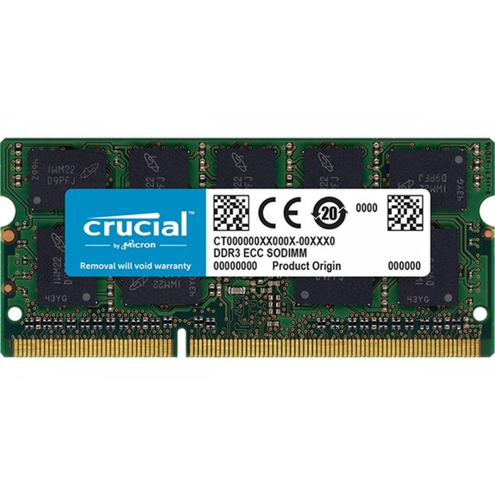 Модуль памяти Crucial SO-DIMM DDR3L 4Gb 1600MHz  CT51264BF160B(J) RTL PC3-12800 CL11  204-pin 1.35В