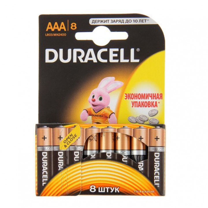 Батарея Duracell Basic LR03-8BL AAA (8шт)