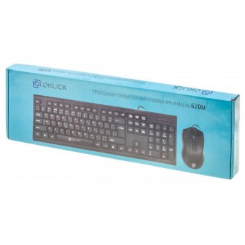 Клавиатура + мышь Oklick 620M клав:черный мышь черный USB