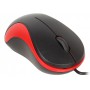 Мышь Oklick 115S черный/красный (1000dpi) USB для ноутбука Color box