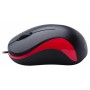 Мышь Oklick 115S черный/красный (1000dpi) USB для ноутбука Color box