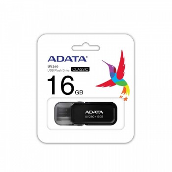 Флеш Диск 16GB A-DATA UV240 AUV240-16G-RBK {USB2.0, Black}