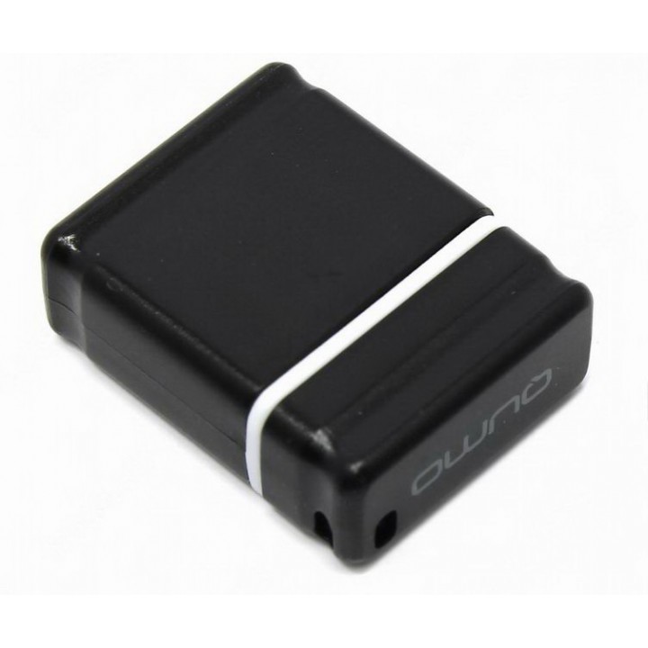 Флеш Диск 64GB QUMO NANO [QM64GUD-NANO-B] Black USB 2.0