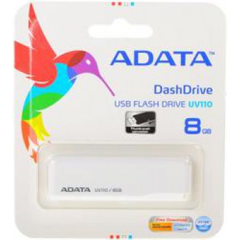 Флеш накопитель 8GB A-DATA UV110, USB 2.0, Белый