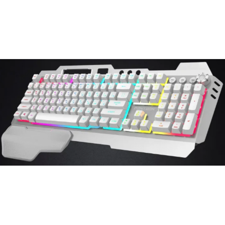 Мембранная игровая клавиатура с зонированной LED-подсветкой RGB LIGHT PANTEON M401 белая