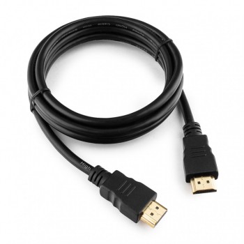 Кабель HDMI Gembird/Cablexpert, 1м, v1.4, 19M/19M, черный, позол.разъемы, экран, пакет